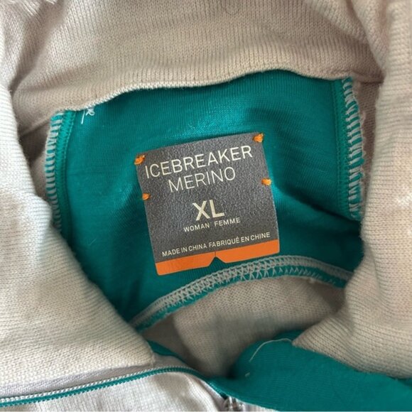 Icebreaker Merino Wool Bodyfit Basics Long Sleeve‎ 1/4 Zip Shirt Pockets XL - Picture 4 of 7